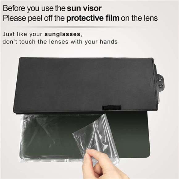 Polarized Sun Visor for Car with Zipper Slider, Upgraded UV400 Car Sun Visor - Picture 5 of 7